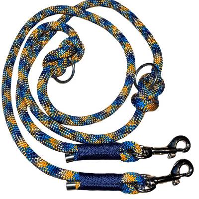 Hundeleine verstellbar, Tauleine, marineblau, türkis, orange, beige, ca. 200 cm verstellbar, Marke AlsterStruppi