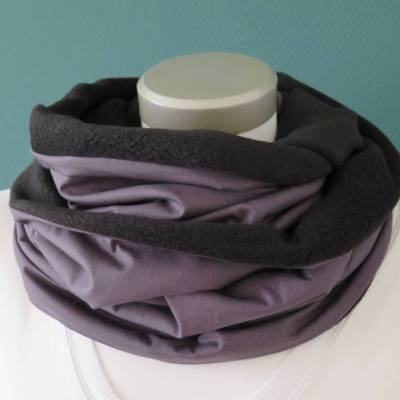 Loop Herren Schal Fleece Schlauchschal anthrazit uni Männer Herrenschal
