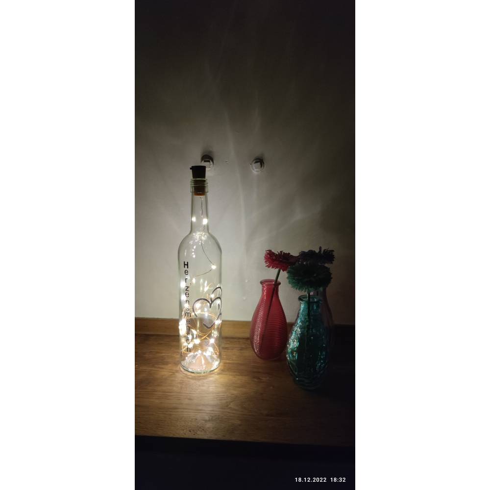 Beleuchtet Flasche
