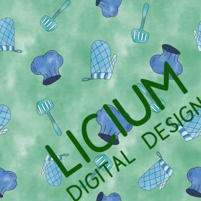 Endlosmuster für Stoffe - Patterndesign - Nahtlosmuster -digitale Datei -Kochmütze, Wender und Handschuh- Farbe 004  png