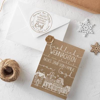 Weihnachtskarten • Einladungskarten • Karten Weihnachten • Personalisierbar • DIY • Druckbar | 1011