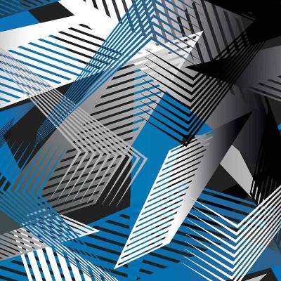 French Terry  Gregor Schraffur schwarz/weiß/blau angeraut Oeko-Tex Standard 100 (1m/19,00€)