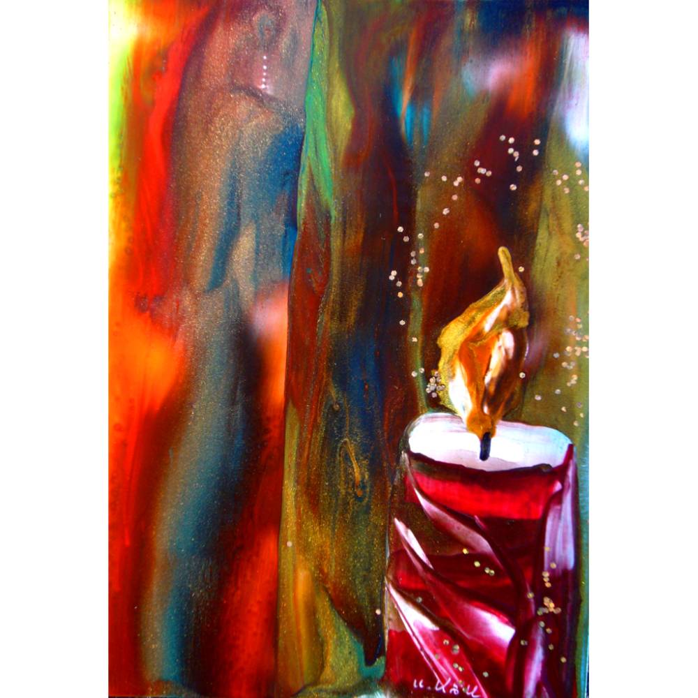 Klebefolie - Malerei • "Eine schöne Vorweihnachtszeit" • Fensterschmuck Design  Ulrike Kröll Bild 1