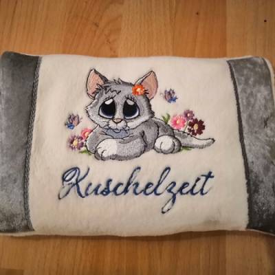 N-KH0001 Kissenbezug für zb. Kirschkernkissen 28x18cm - handmade, bestickt