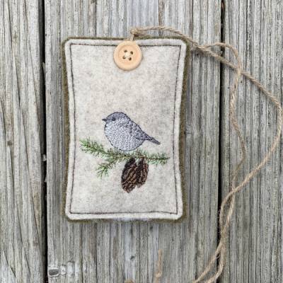 Anhänger - Deko - Wollfilz - Wintervogel