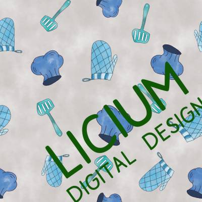 Endlosmuster für Stoffe - Patterndesign - Nahtlosmuster -digitale Datei -Kochmütze, Wender und Handschuh- Farbe 006  png