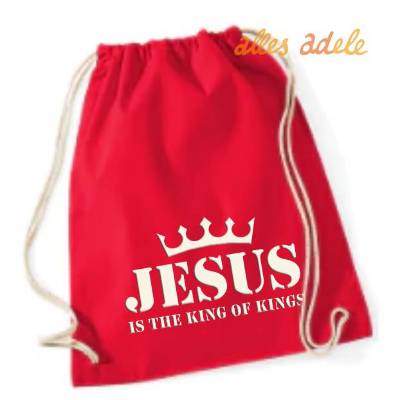 Turnbeutel "Jesus King of Kings" -- Geschenk für Taufe, Konfirmation,...