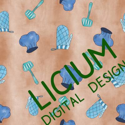 Endlosmuster für Stoffe - Patterndesign - Nahtlosmuster -digitale Datei -Kochmütze, Wender und Handschuh- Farbe 009  png