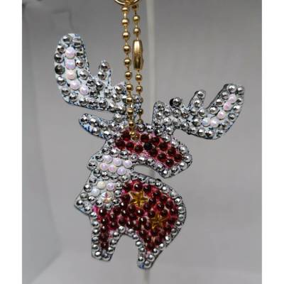 Schlüsselanhänger "Elch" Diamond Painting Mitbringsel