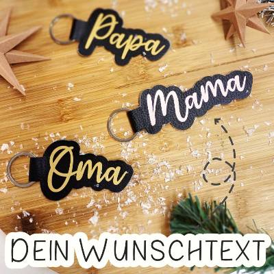 Schlüsselanhänger mit Wunschtext - Anhänger mit Namen - Geschenkanhänger Familie