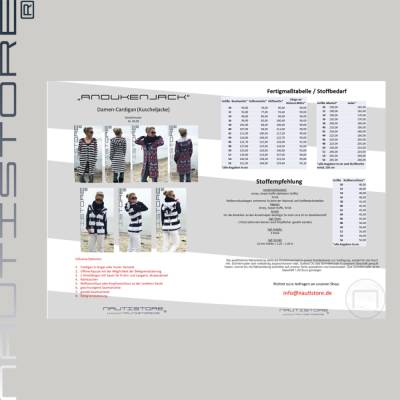 Schnittmuster * ANDUKENJACK * lange Jacke für Frauen * Schnitt von Nautistore * Longjacke * Überwurf * Cardigan