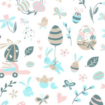 Baumwoll Webware Ostern