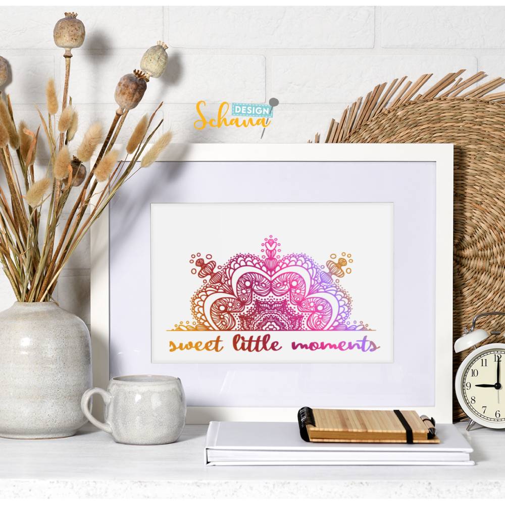 Mandala Life is Beautiful Plotterdatei SVG DXF EPS mit 10 Sprüchen Bild 1