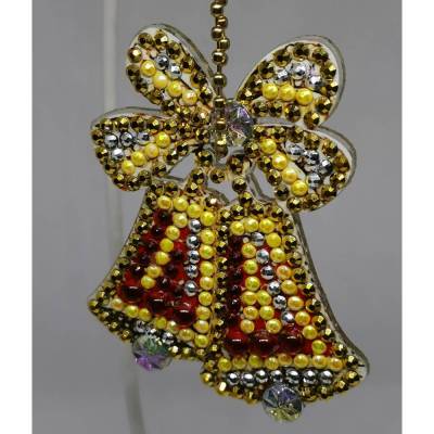 Schlüsselanhänger "Weihnachtsglocken" Diamond Painting Mitbringsel