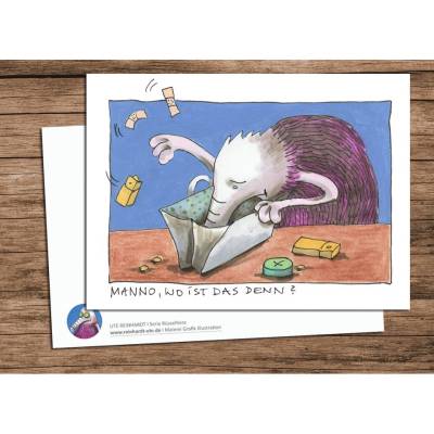 Postkarte "Manno, wo ist das denn?"