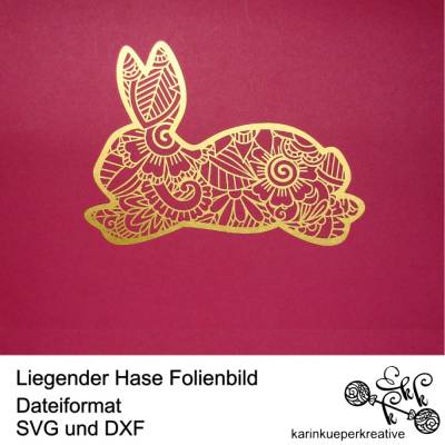 Plotterdatei Liegender Hase Folienbild