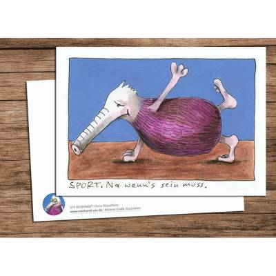 Postkarte "Sport, wenn´s sein muss"