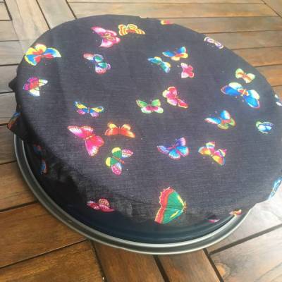 Kuchenabdeckhaube SCHMETTERLINGE Schüsselabdeckung abwaschbar Nachhaltigkeit Einzelstück