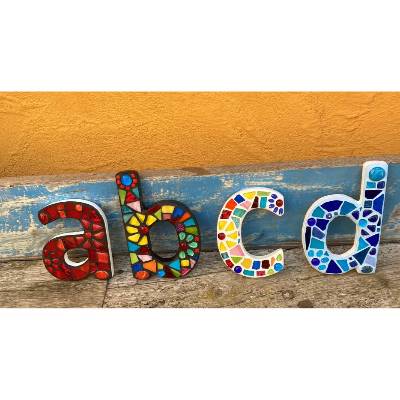 Hausnummer Mosaik Buchstaben a-d
