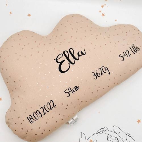 Geschenk zur Geburt / Kissen mit Geburtsdaten /Babygeschenk mit Geburtsdaten / Kinder Kinderzimmerdeko / Geschenkidee De