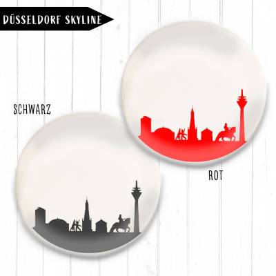 Düsseldorfer Skyline Button in 2 Farben und 3 Größen nach Wahl