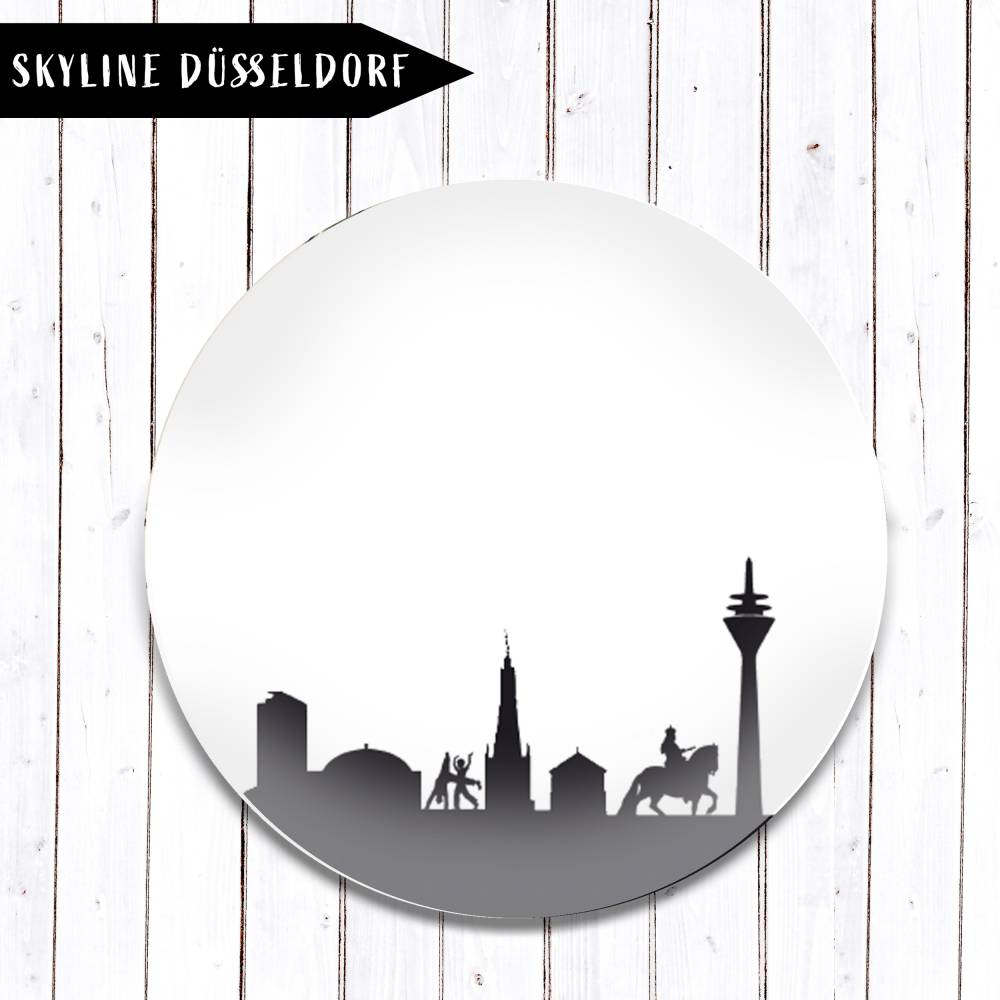 Düsseldorfer Skyline Button in 2 Farben und 3 Größen nach Wahl Bild 2