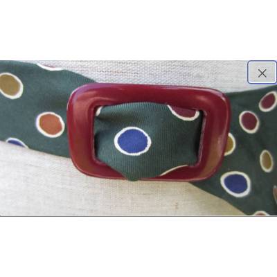 Vintage Gürtelschnalle Seidenband Gürtel