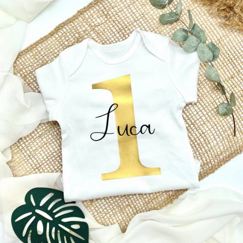 Erster Geburtstag Body / T-Shirt 1 Jahr| 2 Jahre, 3Jahre, 4Jahre | Personalisiert | Langarm | Kindergeburtstag | Verschi