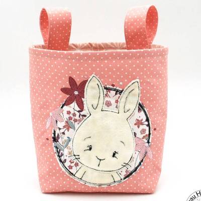 Lenkertasche für Laufrad (gefüttert mit beschichteter Baumwolle) * Dreirad * Hase * Wunschname * Personalisieren