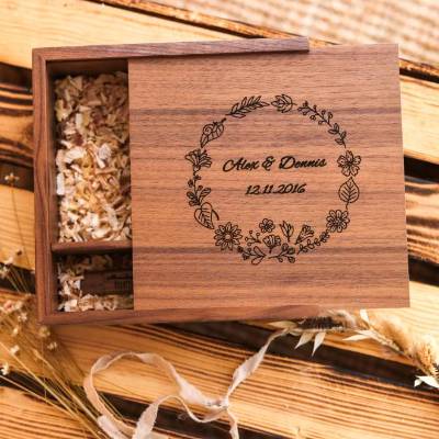 Fotobox, Hochzeit, Erinnerung, Fotograf, Fotoverpackung, Holz Fotobox, Holzkiste, Hochzeitsfotos mit USB Stick