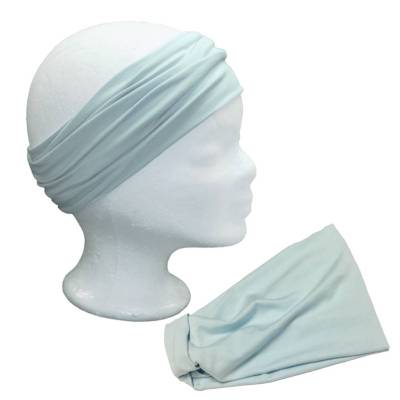 Extrabreites Haarband Damen aus Baumwolljersey in Pastell Türkis – la miscela