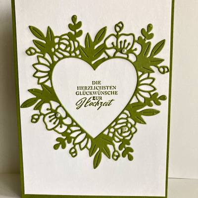 ♡ Hochzeitskarte♡ Glückwunschkarte ♡ Karte ♡ Handarbeit Perlen Stampin up