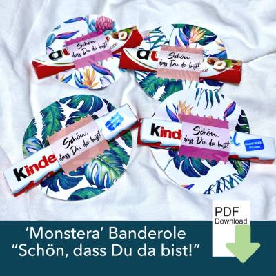 Banderole Schokolade, Duplo, Kinderriegel, Schön, dass Du da bist!, Last Minute Geschenk ausdrucken, Kollegen, digital