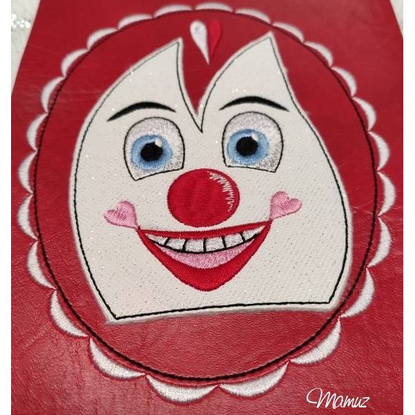 *  Dom mit Gesicht und Rahmen  *  Stickdatei 13 x 18 für Karneval, Fasching, Fasnet Bild 2