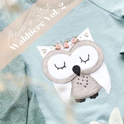 Appli & Stick Waldtiere Vol.2  - appliziere mit der Nähmaschine & pimpe mit einer Handstickerei