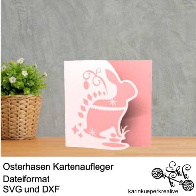 Plotterdatei Osterhasen Kartenaufleger