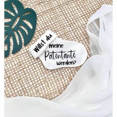 Geschenk für Patentante werden? / Babysocke Patenonkel werden? personalisiert Geschenkbox |  | Überraschung Schwangersch