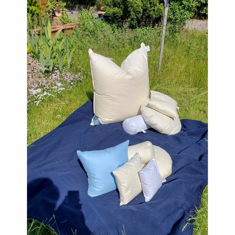 40 x 60 cm Federkissen mit verschiedenen Füllmengen von soften 500 g bis super prallen 1.000 g Füllkissen Innenkissen