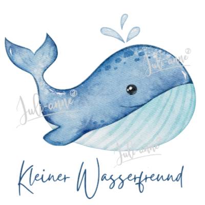 Bügelbild Wal "kleiner Wasserfreund"