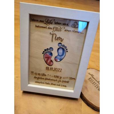 Personalisiertes Geschenk zur Geburt, Baby, Geburtsdaten, Geschenk, Newborn, Nachwuchs, Geldgeschenk