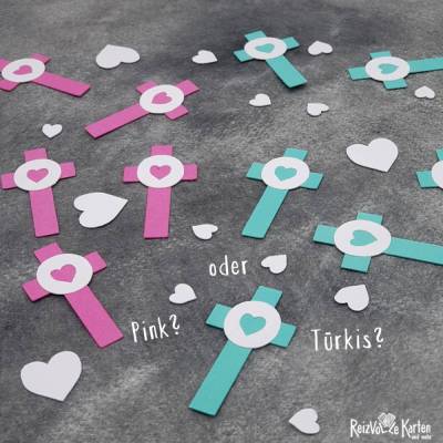 10 Streuteile Deko Kommunion, Konfirmation, Taufe - Kreuz -