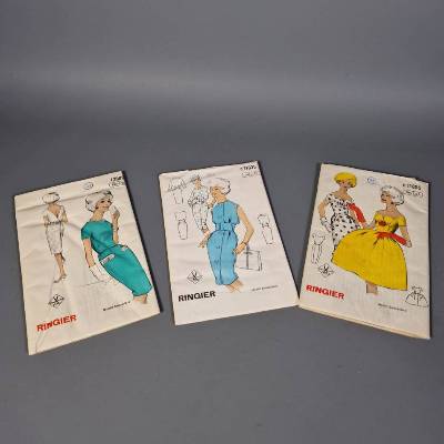 3 Schnittmusterbögen - 50s Schnittmuster - Ringier - Modell Switzerland - deutsch und französisch - Größe 36 und 38