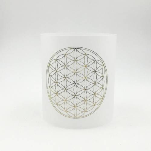 Wiederverwendbares Yoga-Licht Blume des Lebens gold Meditation sanftes Licht bunt Geschenk Windlicht Papier