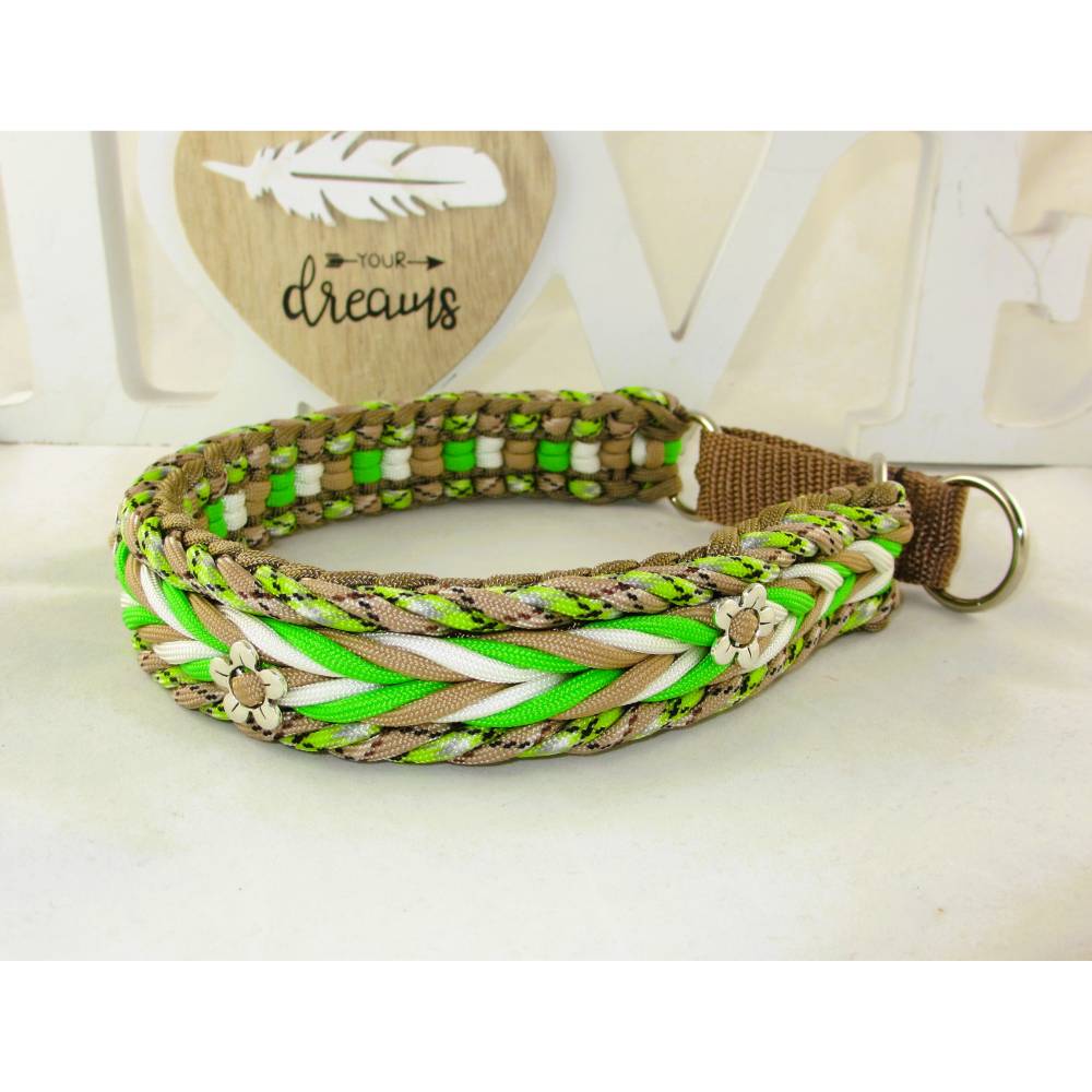 Hundehalsband Meadow Paracord Halsband geflochten Flechthalsband mit  Zugsstoppverschluss
