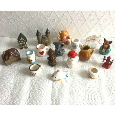 Vintage 17er Set Setzkastenfiguren Miniaturen - Bunt gemischt - aus den 70er Jahren