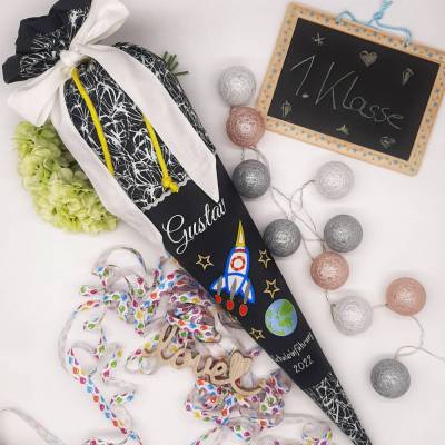 Schultüte Rakete, Weltraum passend zum Ergobag ReflektBär