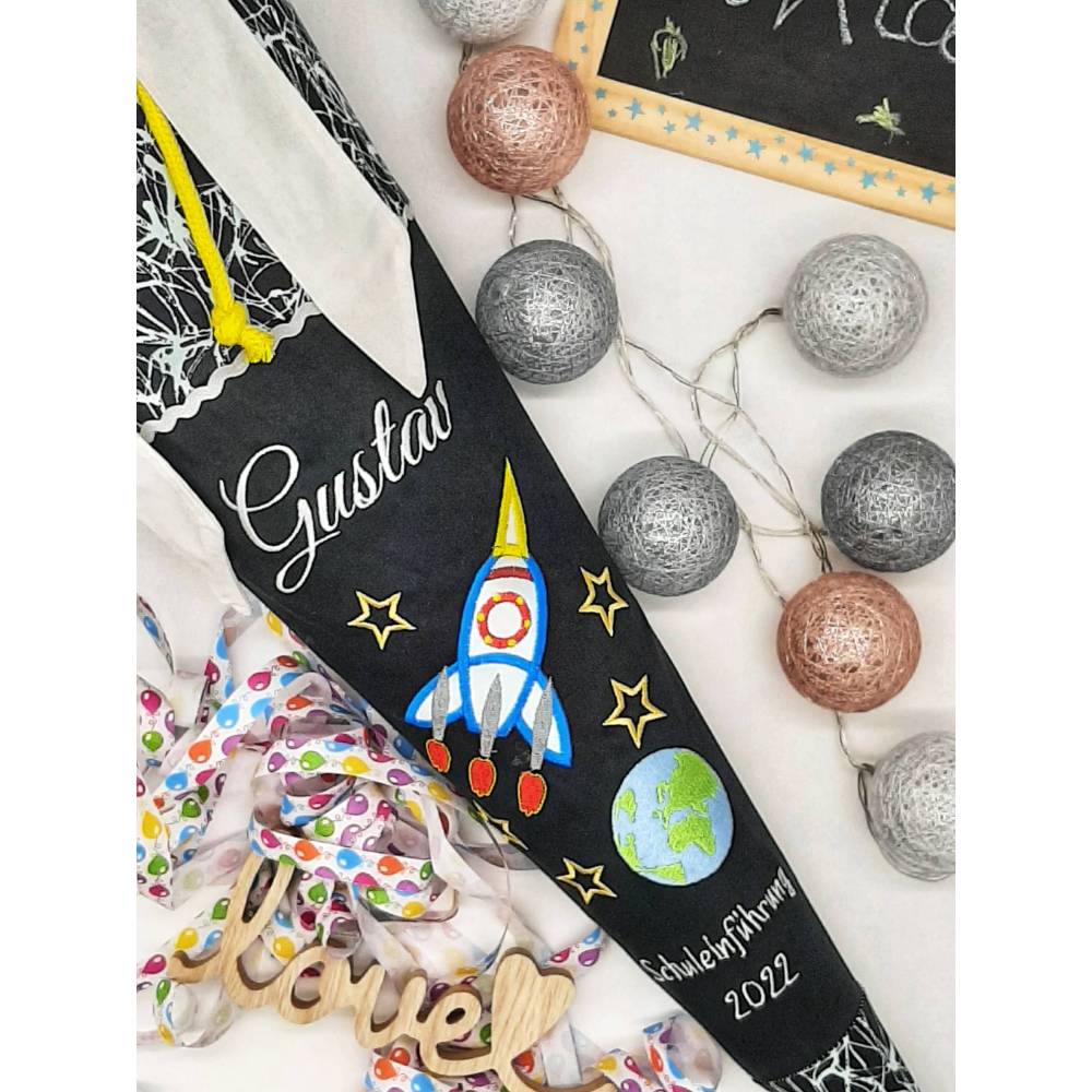 Schultüte Rakete, Weltraum passend zum Ergobag ReflektBär Bild 2