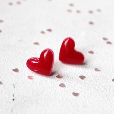 kleine Herzchen • Ohrstecker Polymer Clay | Ohrschmuck | Geschenke für Frauen | Valentinstag