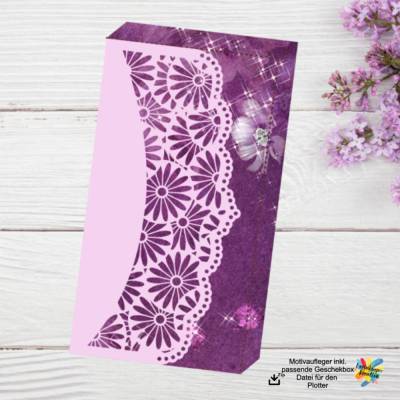 Plotterdatei Aufleger mit passender Geschenkbox – SVG/DXF für Cricut & Brother