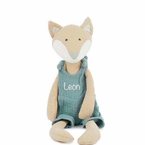 Kuscheltier Fuchs personalisiert mit Name / Kinder Geschenk Puppen / Stofftier mit Name / personalisiertes Kindergeschen